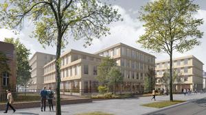 Blick vom Pankower Anger zur Breiten Straße.