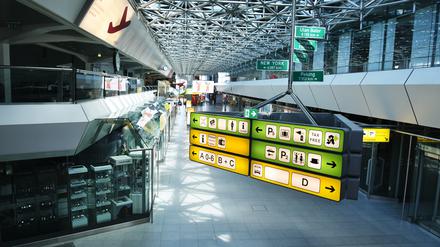 Das fast leere Gelände vom Flughafen Tegel.