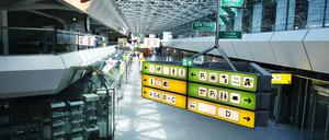 Das fast leere Gelände vom Flughafen Tegel.
