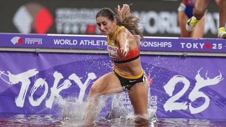 Gesa Krause stürzte und wurde dennoch beste Europäerin über 3.000 Meter Hindernis.