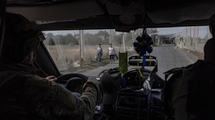 Ukrainer an der Front im Donbass.