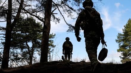 Russische Soldaten in der Region Kursk