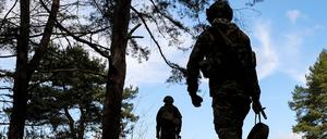 Russische Soldaten in der Region Kursk