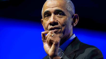 Der ehemalige US-Präsident Barack Obama spricht auf dem Demokratieforum der Obama-Stiftung in Chicago. 