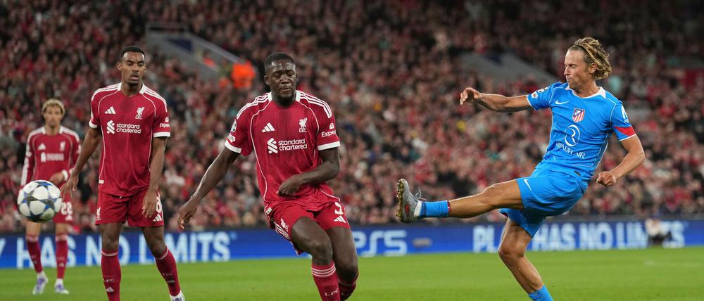 Marcos Llorente (rechts) machte beide Tore für Atlético Madrid