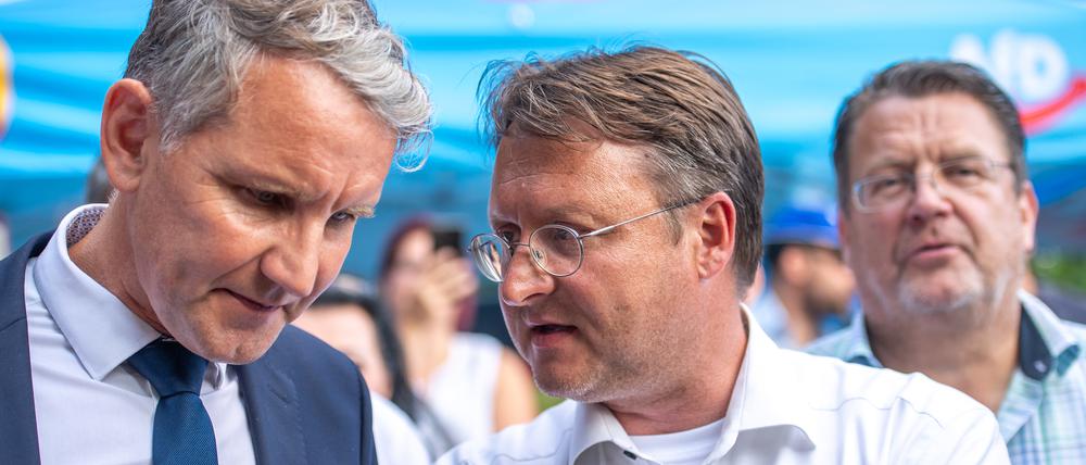 2023 wurde Sesselmann Landrat und feierte den Wahlsieg mit AfD-Rechtsaußen Björn Höcke.
