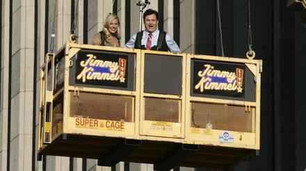 Jimmy Kimmel mit der Schauspielerin Siena Miller. 