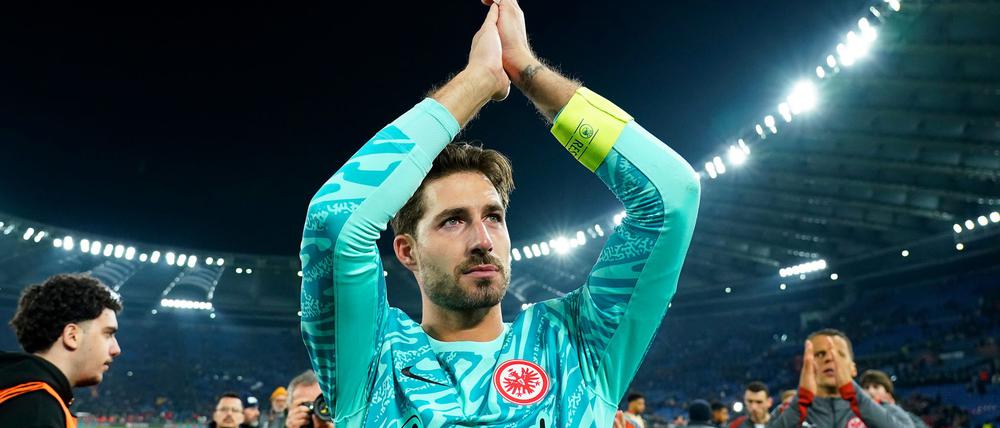 Kevin Trapp wurde von Eintracht Frankfurt vor dem Champions-League-Spiel gegen Galatasaray Istanbul feierlich verabschiedet. 
