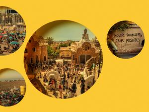 Barcelonas Einwohner wehren sich gegen den Ansturm der Touristen.