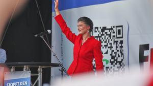 Sahra Wagenknecht auf der Gaza-Demo am 13. September in Berlin.