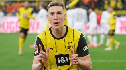 Nico Schlotterbeck in seinem bislang letzten Spiel für den BVB Ende März.  