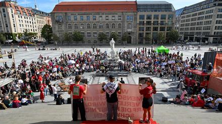 Ein Konzert und eine Demonstration machen auf das Leid von Kindern in Gaza aufmerksam.