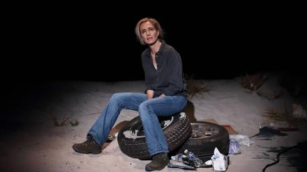 Ursina Lardi während der Fotoprobe für „Die Seherin“ in der Schaubühne am Lehniner Platz in Berlin, 17. September 2025.