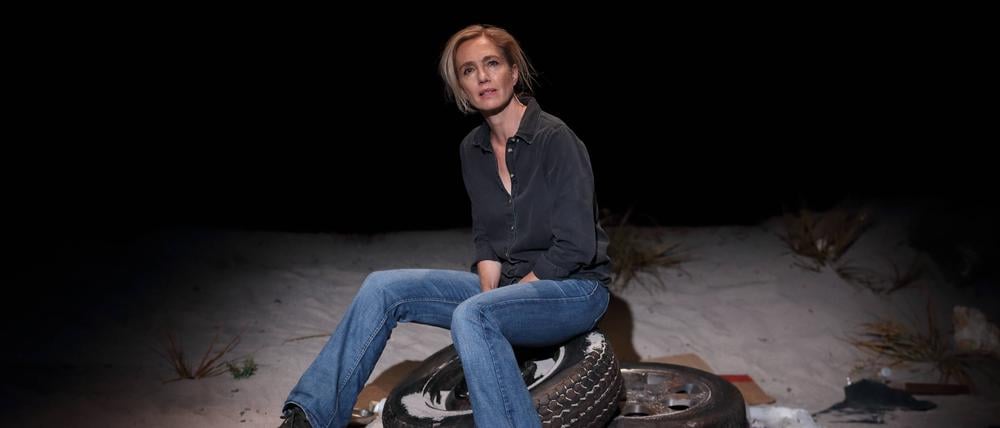 Ursina Lardi während der Fotoprobe für „Die Seherin“ in der Schaubühne am Lehniner Platz in Berlin, 17. September 2025.