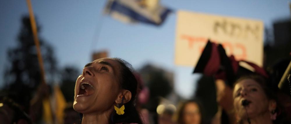 Demonstration für die Freilassung der Geiseln in Jerusalem