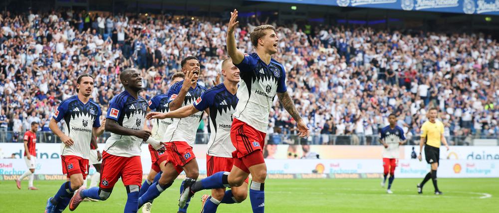 Luka Vuskovic erzielte das erste Tor für den HSV in dieser Saison.