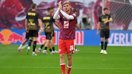 Timo Werner (RB Leipzig) stand erstmals wieder im RB-Kader und wurde von den Fans mit Sprechchören gefeiert. 