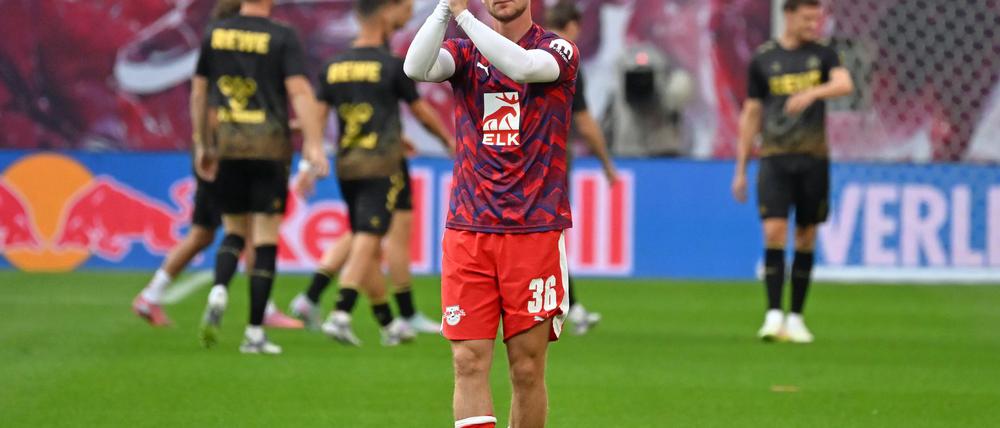 Timo Werner (RB Leipzig) stand erstmals wieder im RB-Kader und wurde von den Fans mit Sprechchören gefeiert.