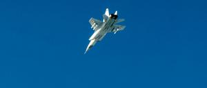 Dieses Bild soll einen russischen MiG-31-Jet über der Ostsee zeigen.