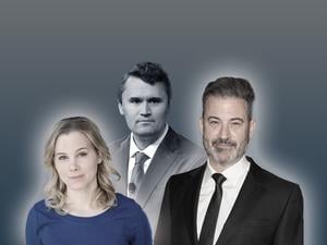 Julia Ruhs, Charlie Kirk und Jimmy Kimmel.