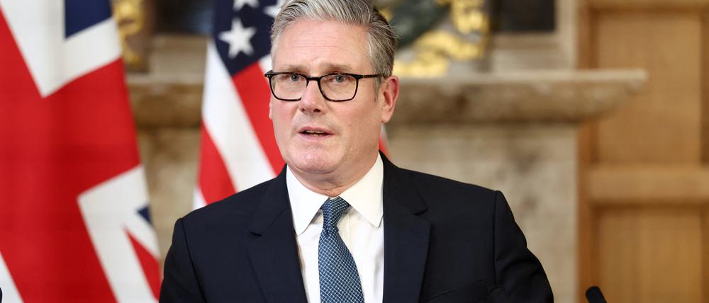 Der britische Premierminister Keir Starmer und US-Präsident Donald Trump (nicht im Bild) halten nach ihrem Treffen in Chequers in der Nähe von Aylesbury, Großbritannien, am 18. September 2025 eine Pressekonferenz ab. (Archivbild).
