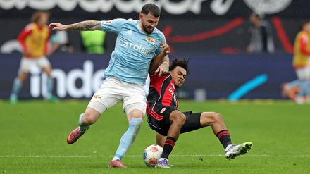 Oliver Burke (li.) traf dreimal für Union.