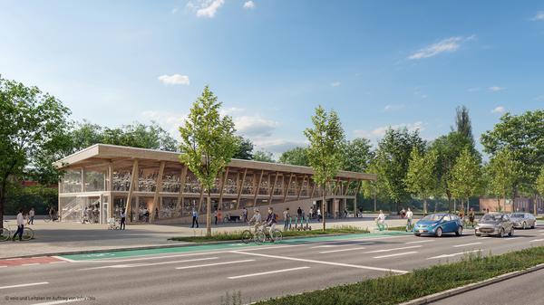 Fahrradparkhaus Schöneweide.