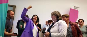 Noosha Aubel bei der Wahlparty im Haus der Frauen.