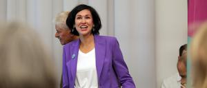Noosha Aubel (parteilos), die in der ersten Runde der Potsdamer OB-Wahl 2025 gewonnen hat. 
