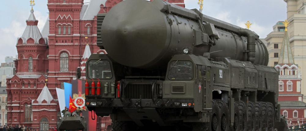Russland präsentiert seine strategischen Atomwaffen auch während der Militärparade in Moskau.