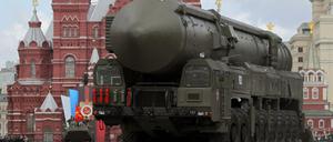 Russland präsentiert seine strategischen Atomwaffen auch während der Militärparade in Moskau.