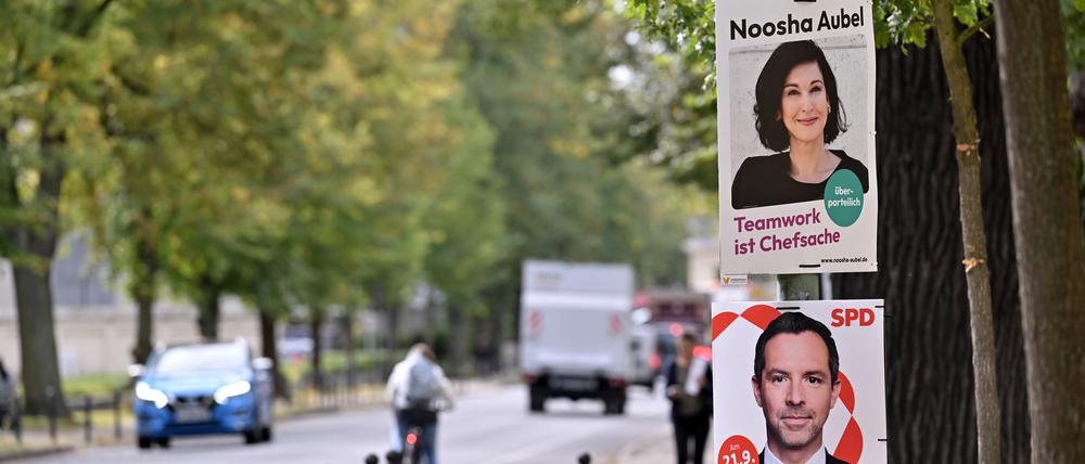 In der Stichwahl: Noosha Aubel (parteilos) und Severin Fischer (SPD).