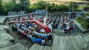 "Hamlet" auf der Open-Air-Bühne des Theaters Globe Berlin.
