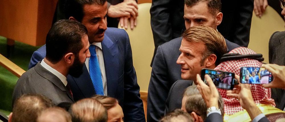 In New York im Mittelpunkt: Frankreichs Präsident Macron
