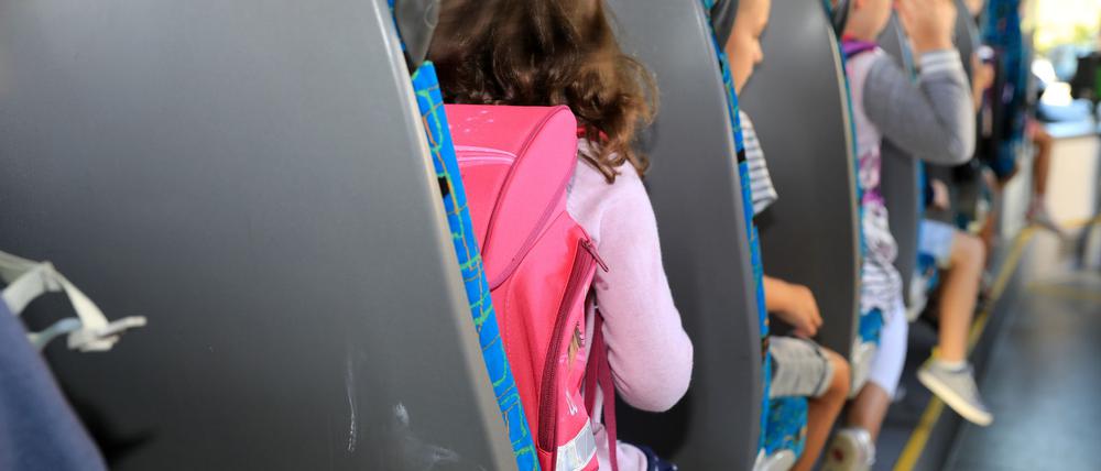 Viele Kinder nehmen im ländlichen Brandenburg mit dem Bus ihren Schulweg auf sich. (Archivbild)