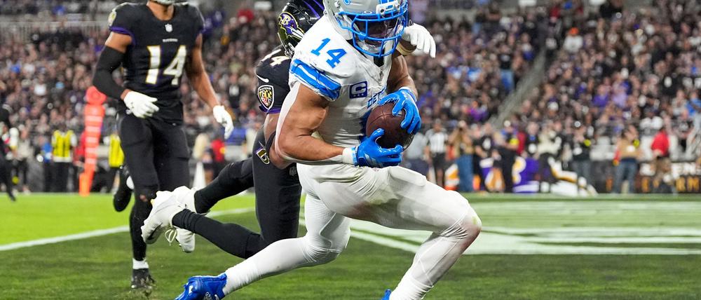 Amon-Ra St. Brown fing seinen vierten Touchdown der Saison.