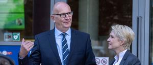 Dietmar Woidke (SPD), Ministerpräsident von Brandenburg, und Manuela Schwesig (SPD), Ministerpräsidentin von Mecklenburg-Vorpommern.