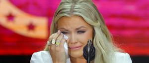 Erika Kirk während der Trauerfeier für Charlie Kirk.