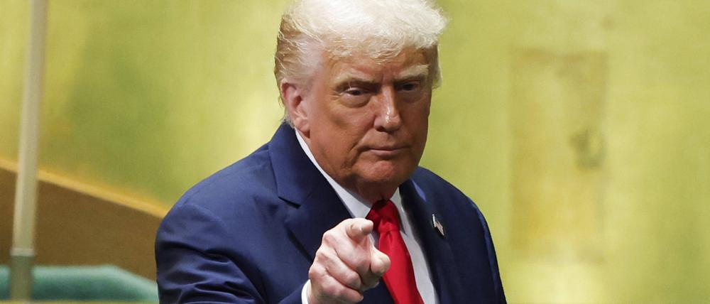 Donald Trump spricht vor der Vollversammlung der Vereinten Nationen. 