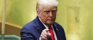 Donald Trump spricht vor der Vollversammlung der Vereinten Nationen. 