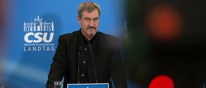 Markus Söder (CSU), Ministerpräsident von Bayern, spricht bei einer Pressekonferenz anlässlich der CSU-Herbstklausur in Kloster Banz.