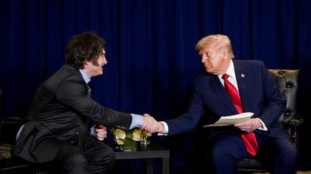 US-Präsident Donald Trump und Argentiniens Präsident Javier Milei diese Woche bei den Vereinten Nationen in New York.