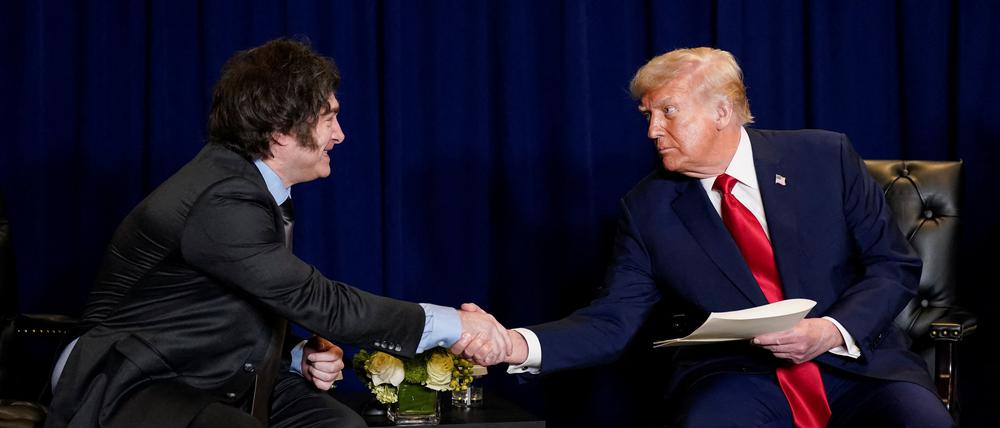 US-Präsident Donald Trump und Argentiniens Präsident Javier Milei diese Woche bei den Vereinten Nationen in New York.