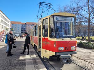 Historische Straßenbahn in Potsdam.