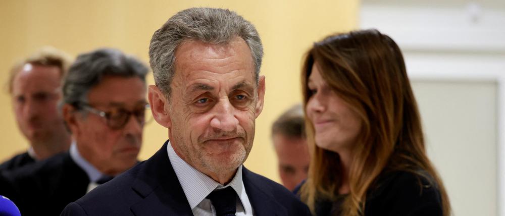 Nicolas Sarkozy nach dem Urteil.