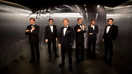 Frühere James-Bond-Darsteller als Wachsfiguren bei Madame Tussauds in London. Wer gesellt sich dazu?