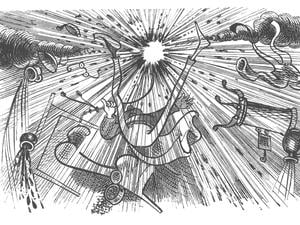 Eine Szene aus „Max und Moritz“ von Wilhelm Busch.