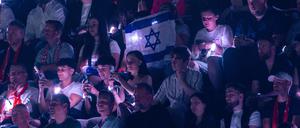 Auf der Straße Proteste, in der Halle Unterstützung für Israel beim ESC in Basel (Archivbild).