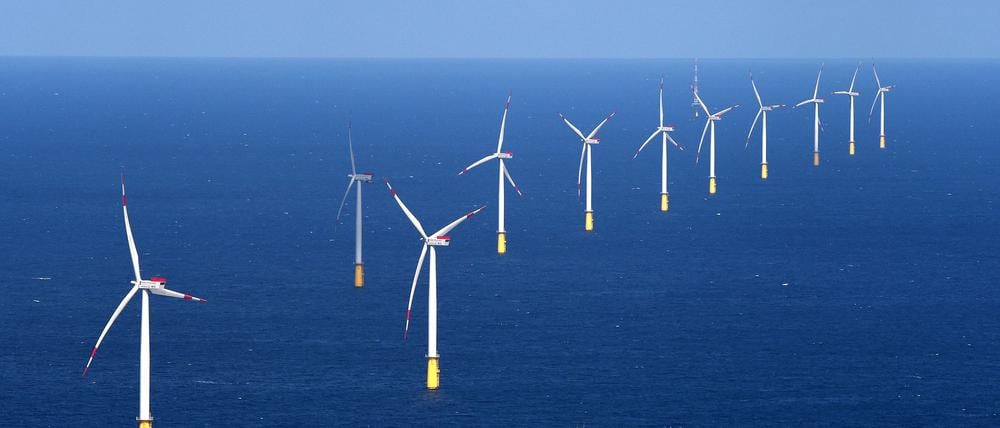 Der Offshore-Windpark „DanTysk“ vor der Insel Sylt
