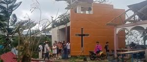 Auch diese Kirche auf den Philippinen wurde zerstört.